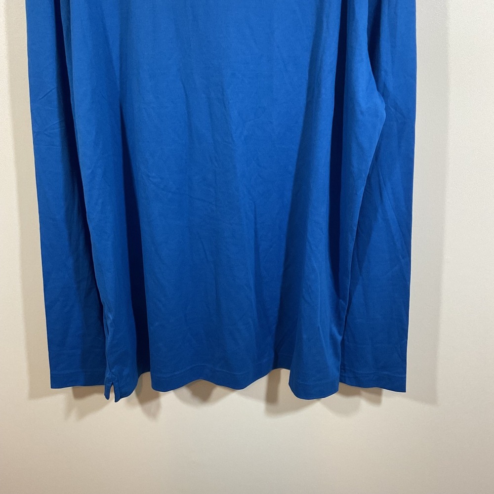 J.Lindeberg Perry Long Sleeve Golf Polo Shirt Mens XXL Regular Fit Blue Preppy - Picture 9 of 12